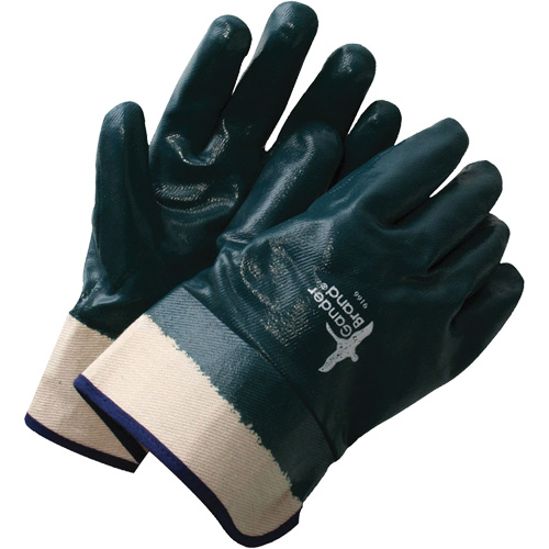 Deny Coated Gloves with Safety Cuffs, One Size, Nitrile Coating, Cotton Shell Dufferin Supply