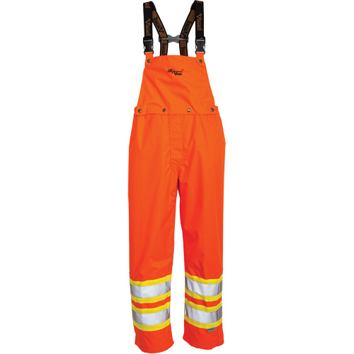 Journeyman&reg; 300D Bib Pants, Polyester, Large, High Visibility Orange Dufferin Supply