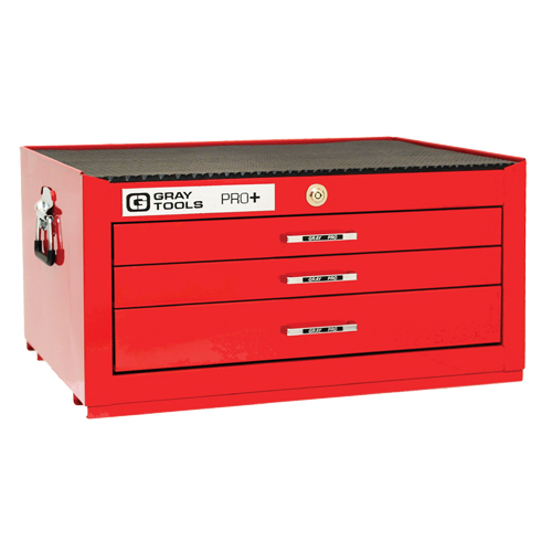 PRO+ Series Intermediate Chest, 26" W, 3 Drawers, Red Dufferin Supply