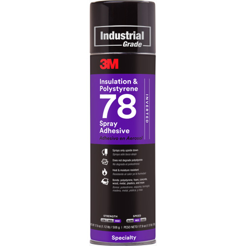 Polystyrene Foam Insulation 78 Spray Adhesive, 24 oz., Aerosol Can, Clear Dufferin Supply