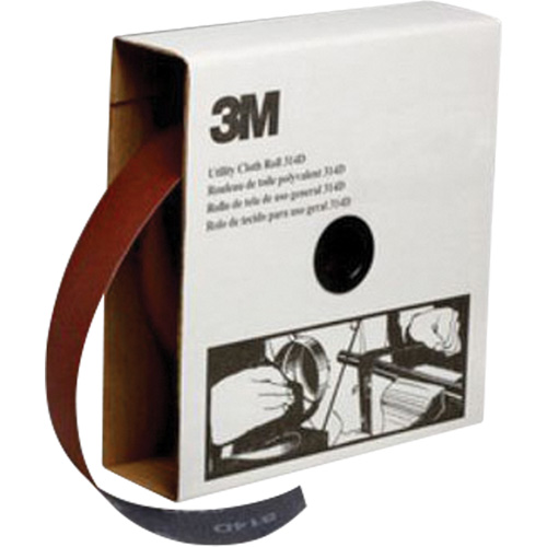 Rouleau de toile abrasive utilitaire, Oxyde d'aluminium, 2" la x 150' lo, Grain P400 Dufferin Supply