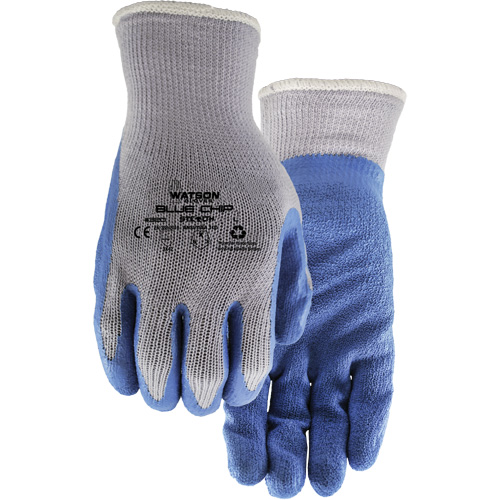 Stealth Blue Chip Coated Gloves, Large, Rubber Latex Coating, 10 Gauge, Polyester Shell Dufferin Supply