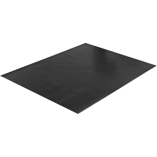 Wide Rib Matting, Runner, 4' x 75' x 1/8", Black Dufferin Supply