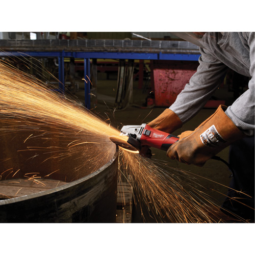 Small Lock-On Angle Grinder with Shroud Slide, 5", 12 A Dufferin Supply