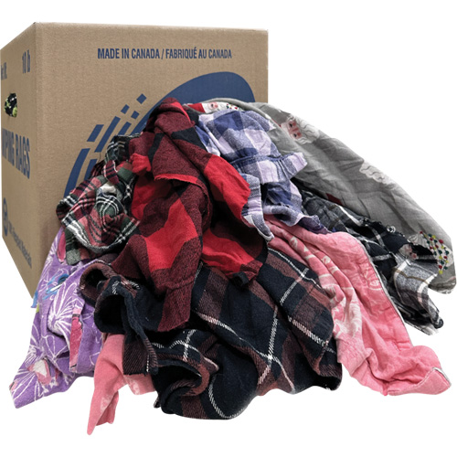 Wiper Rags, Flannel, 10 lbs. Dufferin Supply