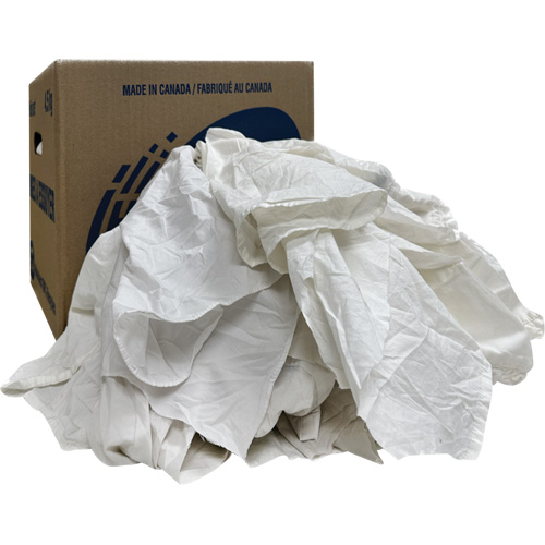 Wiper Rags Box, White, 10 lbs. Dufferin Supply