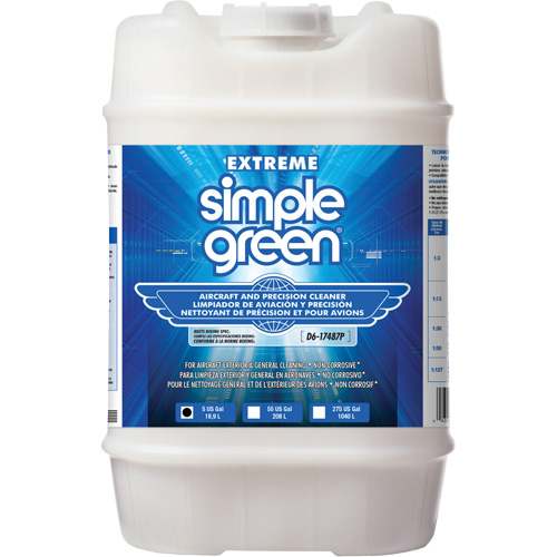Produit nettoyant de pr&eacute;cision et pour a&eacute;ronefs Extreme Simple Green, 5 gal., Cruche Dufferin Supply