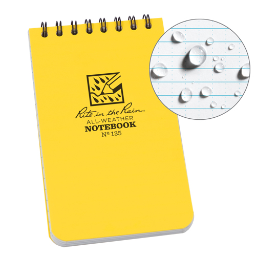 Pocket Top-Spiral Notebook, Soft Cover, Yellow, 100 Pages, 3" W x 5" L Dufferin Supply