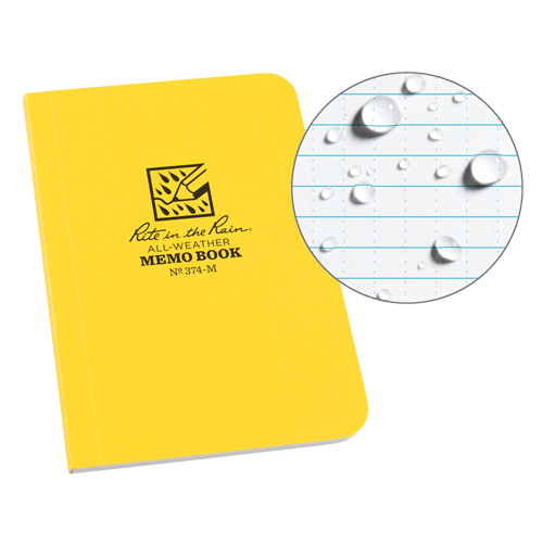 Memo Book, Soft Cover, Yellow, 112 Pages, 3-1/2" W x 5" L Dufferin Supply
