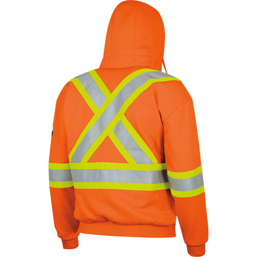 338SF Flame-Resistant Zip Style Hoodie, Men's, X-Large, High Visibility Orange, 22 cal/cm² Dufferin Supply