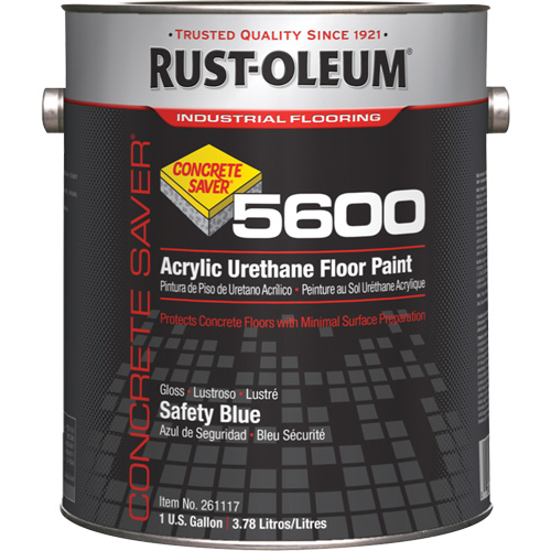 Peinture d'acrylique pour plancher Concrete Saver 5600 System, 1 gal., &agrave; l'eau, Brillant, Bleu Dufferin Supply