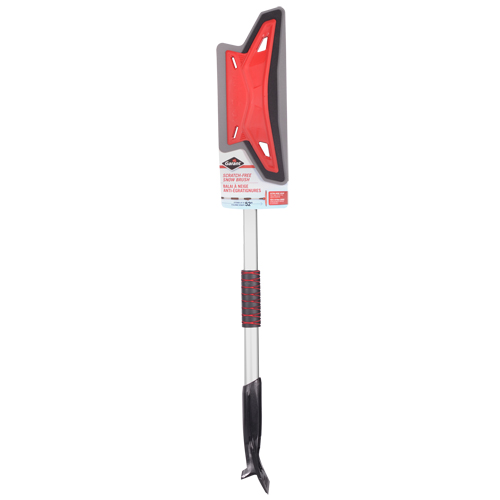 Scratch-Free Snow Blade, Telescopic, EVA Foam Blade, 52" Long, Red Dufferin Supply