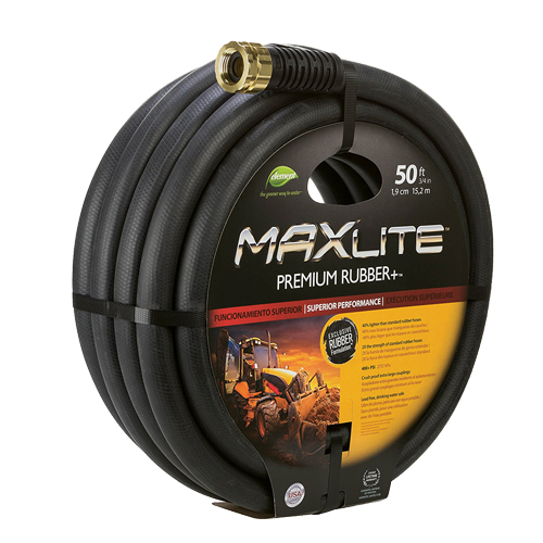 MAXLite Water Hose, Rubber, 3/4" dia. x 50' L Dufferin Supply