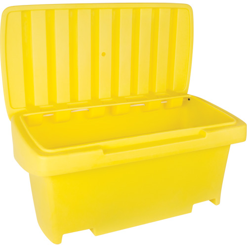 Contenant de rangement robuste pour l'ext&eacute;rieure pour sel et sable, 24" x 48" x 24", 10 pi³, Jaune Dufferin Supply