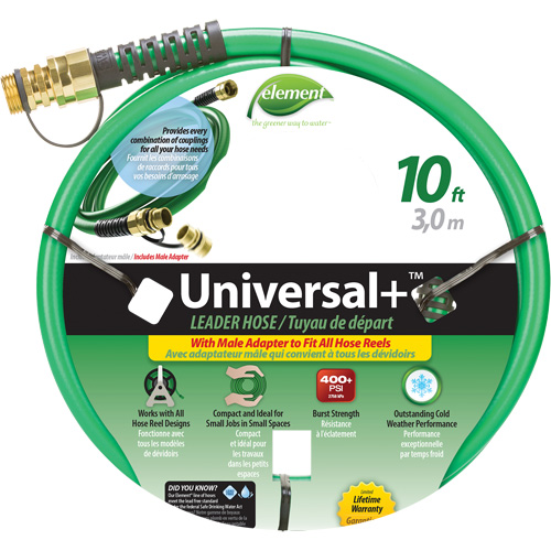 Element&reg; Universal+&reg; Leader Hose, PVC, 1/2" dia. x 10' Dufferin Supply
