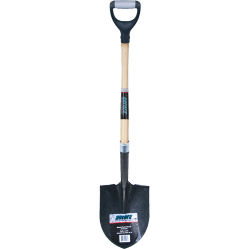 Heavy-Duty Round Point Shovel, Carbon Steel Blade, Hardwood, D-Grip Handle Dufferin Supply