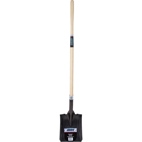 Heavy-Duty Square Shovel, Hardwood, Carbon Steel Blade, Straight Handle, 48" Long Dufferin Supply
