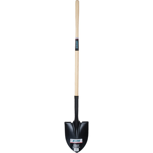 Round Point Shovel, Tempered Steel Blade, Hardwood, Straight Handle Dufferin Supply