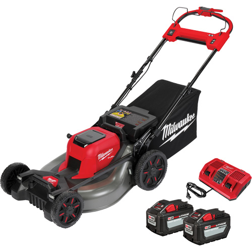 Ensemble de tondeuse sans fil autopropuls&eacute;e &agrave; double pile M18 Fuel, Pouss&eacute;e automatique, &agrave; pile, Largeur de coupe 21" Dufferin Supply