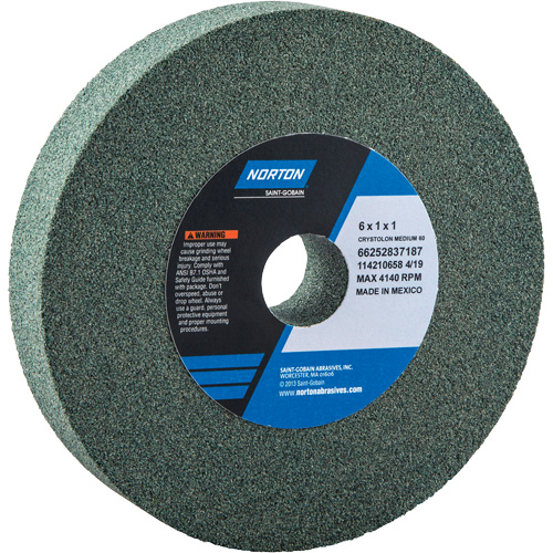 Meules pour rectifieuses d'&eacute;tabli - Meules Gemini, 6" x 3/4", Arbre de 1" Dufferin Supply