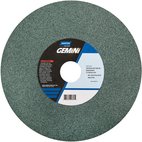 Meules pour rectifieuses d'&eacute;tabli - Meules Gemini, 6" x 1", Arbre de 1" Dufferin Supply