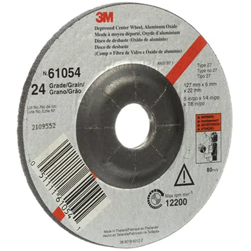 Depressed Centre Grinding Wheel, 5" x 27, Aluminum Oxide Dufferin Supply