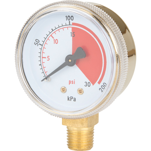 Manom&egrave;tres en laiton,  2", 30 psi, Fixation inf&eacute;rieure, Analogique Dufferin Supply
