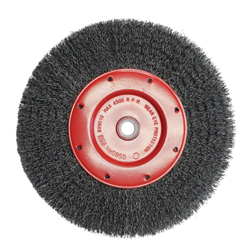 Brosses &eacute;conomiques &agrave; fils cr&ecirc;p&eacute;s - Face &eacute;troite, 6" dia., Fils 0.014, Arbre 2" Dufferin Supply