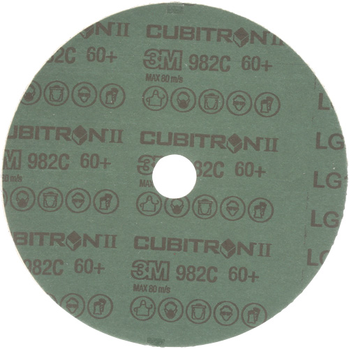 Disques en fibre mod&egrave;le 982C Cubitron II , Grain de c&eacute;ramique, 60+, 7" Dia x 7/8" Arbre Dufferin Supply