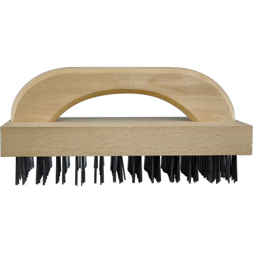 Flat Wire Butcher Block Brushes, Flat Steel Wire, 8 x 12 Wire Rows, 9" Long Dufferin Supply