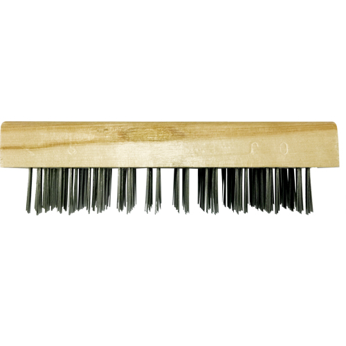 Brosses bloc de boucher &agrave; fils plats, Fil en acier plat, 5 x 10 rangs de fils, Longueur 7-5/8" Dufferin Supply