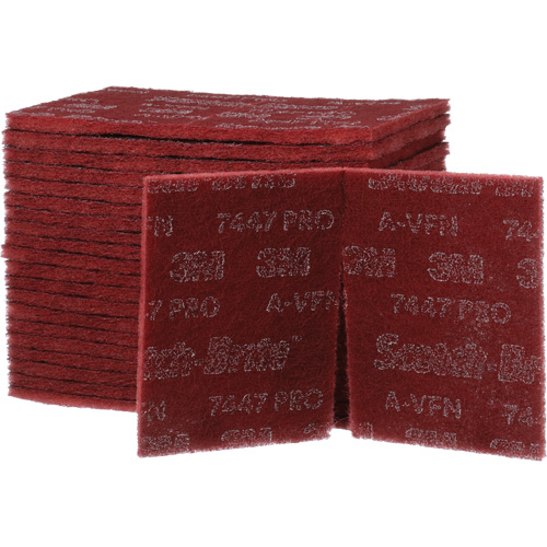 Scotch-Brite 7447 Hand Pads, Aluminum Oxide, 9" x 6", Very Fine Grit Dufferin Supply