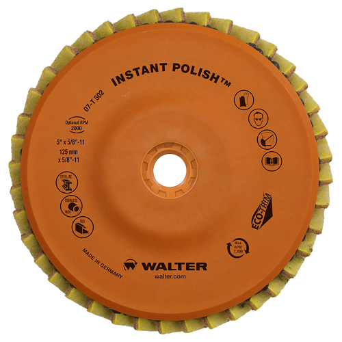 Instant Polish Flap Disc, 4-1/2" x 5/8"-11, Type 27, Very Fine Grit, Zirconium Dufferin Supply