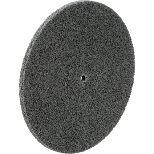 Meule unitaris&eacute;e EXL Scotch-Brite, 6" x 1/4", Arbre de 1/4", Grain de Fin, Carbure de silicium Dufferin Supply