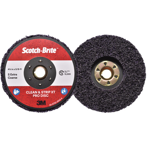Disque  Clean and Strip  XT Pro Scotch-Brite, 4-1/2" dia., Grain Extra grossier, Carbure de silicium Dufferin Supply