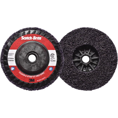 Disque  Clean and Strip  XT Pro Scotch-Brite, 4-1/2" dia., Grain Extra grossier, Carbure de silicium Dufferin Supply