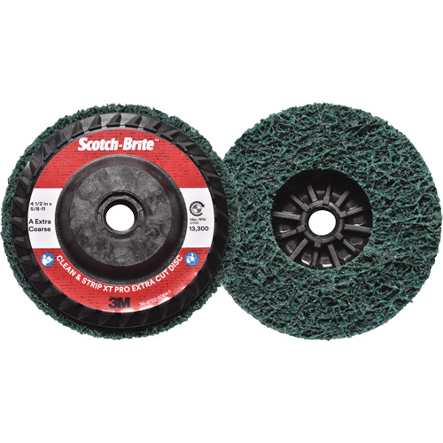 Disque extra coupe  Clean and Strip  XT Pro Scotch-Brite, 4-1/2" dia., Grain Extra grossier, Oxyde d'aluminium Dufferin Supply