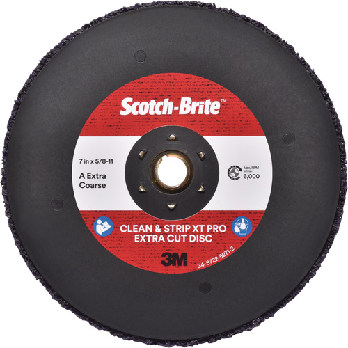 Scotch-Brite Clean & Strip XT Pro Extra Cut Disc, 7" Dia., Extra Coarse Grit, Aluminum Oxide Dufferin Supply