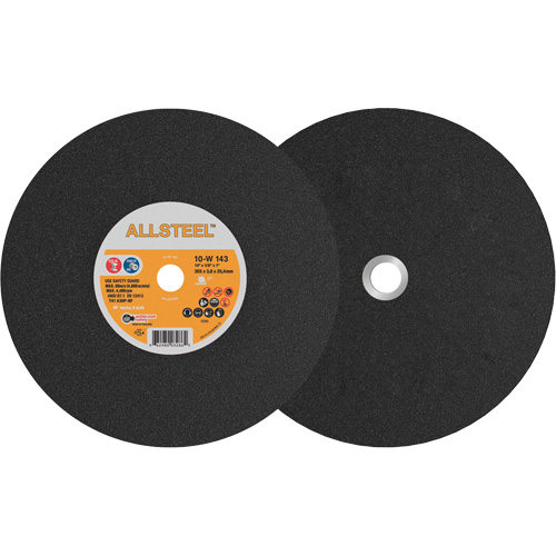 Meule pour scie &agrave; tronçonner AllSteel, 14" x 1/8", Arbre de 1", Type 1, Oxyde d'aluminium, 4400 Tr/min Dufferin Supply