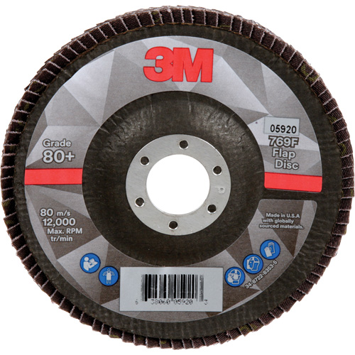 Disque &agrave; lamelles 769F, 5" x 7/8", Type 29, Grain 80+, C&eacute;ramique Dufferin Supply
