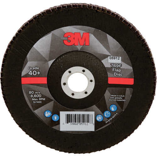 Disque &agrave; lamelles &agrave; changement rapide 769F, 7" x 7/8", Type 29, Grain 80+, Oxyde d'aluminium/C&eacute;ramique Dufferin Supply
