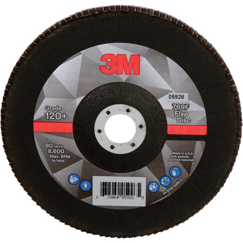 769F Quick Change Flap Disc, 7" x 7/8", Type 27, 120+ Grit, Aluminum Oxide/Ceramic Dufferin Supply