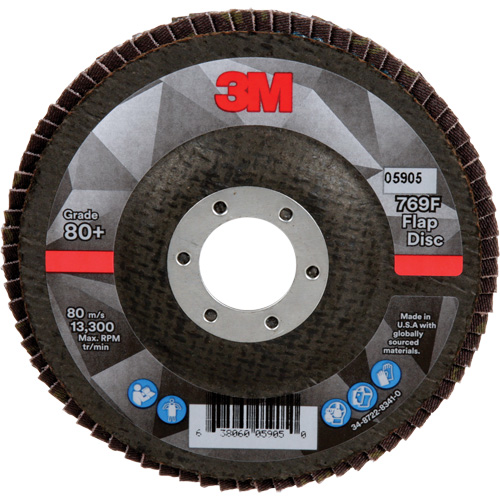 769F Quick Change Flap Disc, 4-1/2" x 7/8", Type 27, 80+ Grit, Ceramic Dufferin Supply