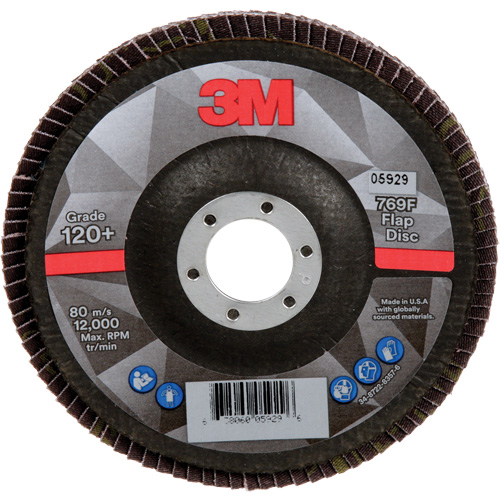 Disque &agrave; lamelles &agrave; changement rapide 769F, 5" x 7/8", Type 29, Grain 120+, C&eacute;ramique Dufferin Supply