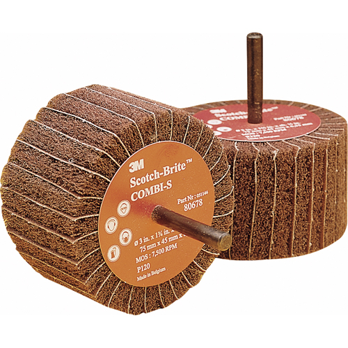 Combi Wheels, 3" Dia. x 1-3/4" W, 1/4" Arbor, Aluminum Oxide Dufferin Supply