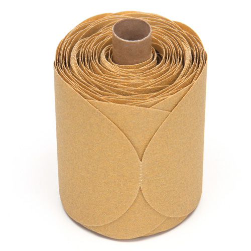 Rouleau de disques dor&eacute;s 216U Stikit, Oxyde d'aluminium, 5" la x 52' lo, Grain P80 Dufferin Supply