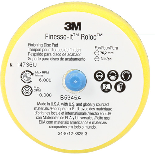 Tampon de finition pour disque Finesse-It Roloc, 3" dia. Dufferin Supply