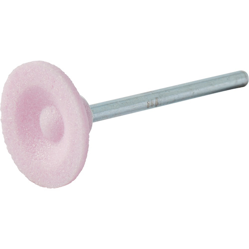 Vitrified Bond Mounted Point, B81, Aluminum Oxide, 3/4" Dia., 3/16" L, 80 Grit Dufferin Supply