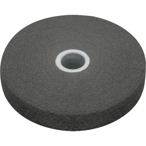 Meule homog&egrave;ne EXL Scotch-Brite, 4" x 1/4", Arbre de 1/4", Grain de Fin, Carbure de silicium Dufferin Supply