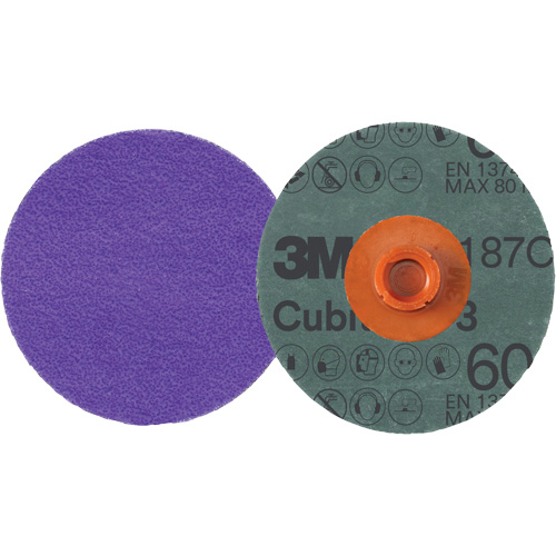 Disque en fibre Roloc Cubitron 3, 4" dia., Grain 60+, C&eacute;ramique Dufferin Supply